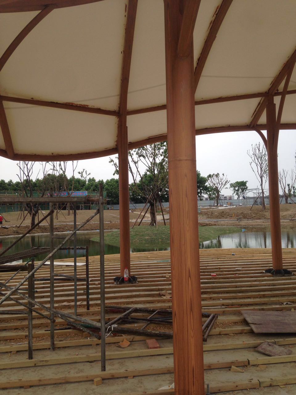 贵州湿地公园凉亭仿木纹项目